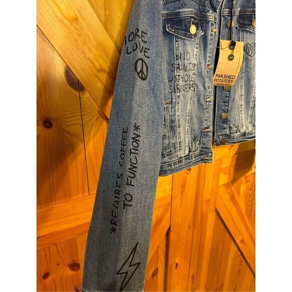 Mashed Potatoes premium denim jean jacket size small nwt (4987)￼ - Picture 2 of 7